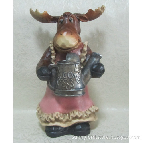Polyresin Moose Figurine Decoration, Resin Moose Craft (SFR1201)
